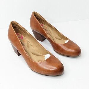 Comfortiva Amora Pumps, Brown Leather, Women's 6.5